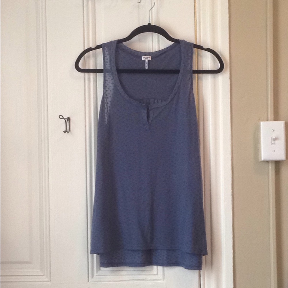 Splendid polka dot print racer back tank
